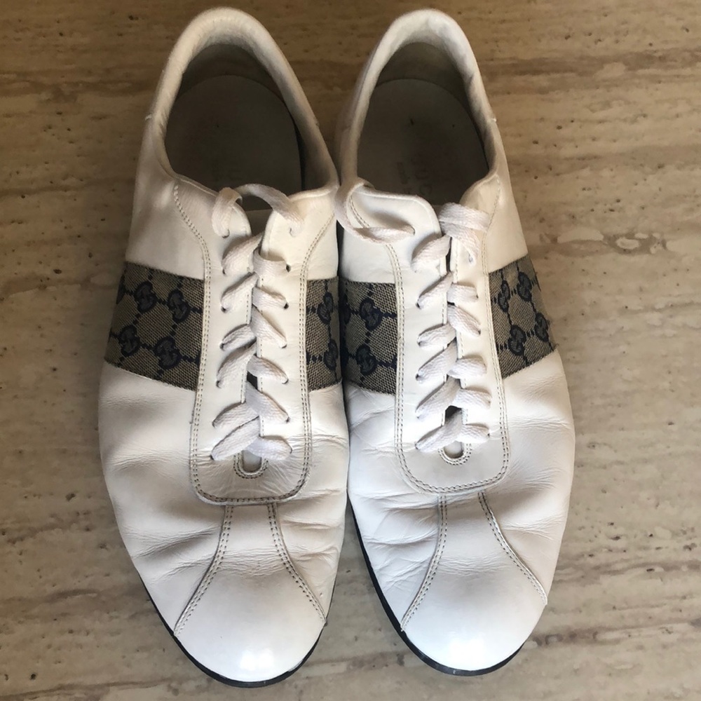 Gucci | Mens White Leather | Authentic | Size G 11 - Picture 4 of 8